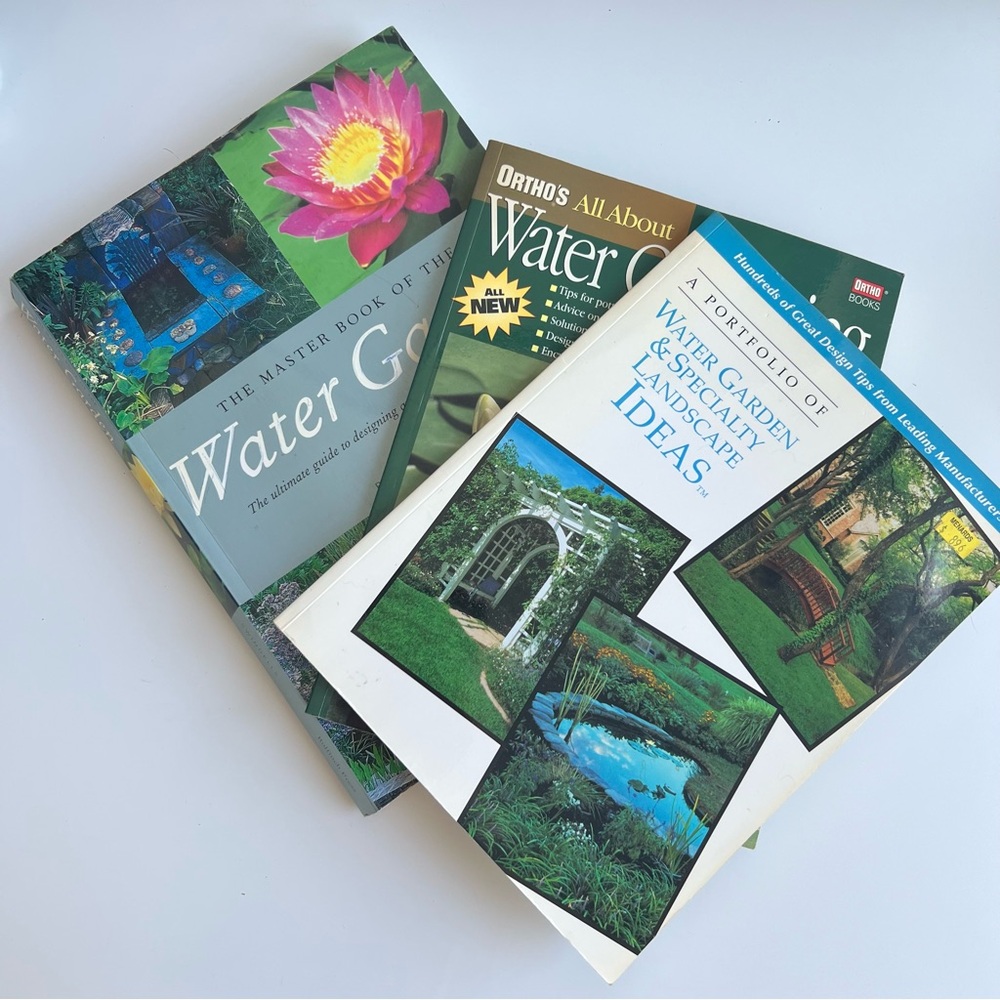 (3) Water Gardening Paperback Books Bundle